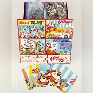Spin Master Puzzles Kellogg’s 500 Piece 4 Puzzle Multipack Set